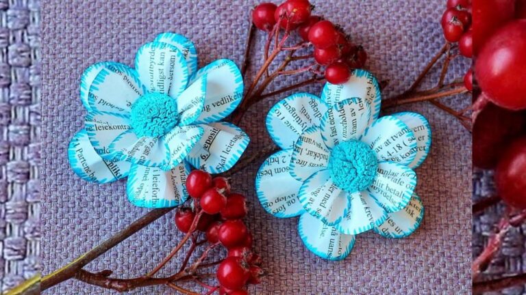 Questo semplice gesto trasforma i giornali in rose di carta… scopri come fare!