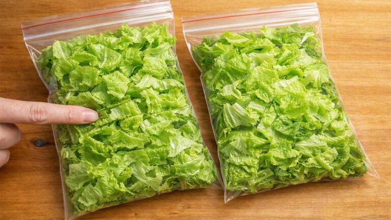 Questo semplice gesto manterrà la lattuga fresca e croccante per settimane…