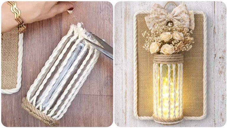 4 Idee Fatte con Cartone, Juta e un Barattolo per Decorare le Pareti!