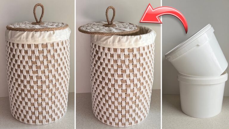 Scopri come realizzare 5 cestini di stoccaggio con due secchi di plastica!