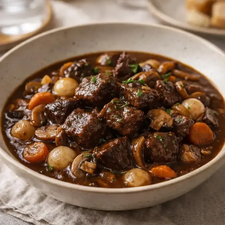Stracotto di manzo al vino rosso: carne tenera e salsa cremosa