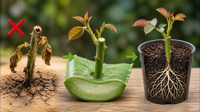 Coltiva rose in 7 giorni con un solo pezzo di aloe vera! Scopri come fare!