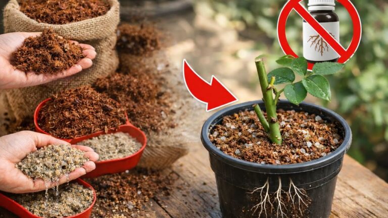 Radica 5 talee di rose con fibra di cocco e sabbia in modo naturale!