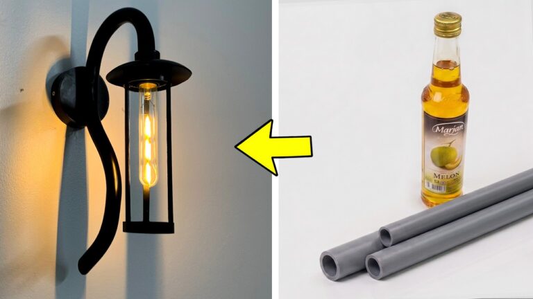 Trasforma 5 bottiglie di vetro in lampade da parete moderne! Scopri come!