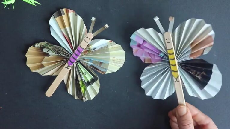 Crea 5 farfalle di carta con i quotidiani: un craft divertente per i bambini!